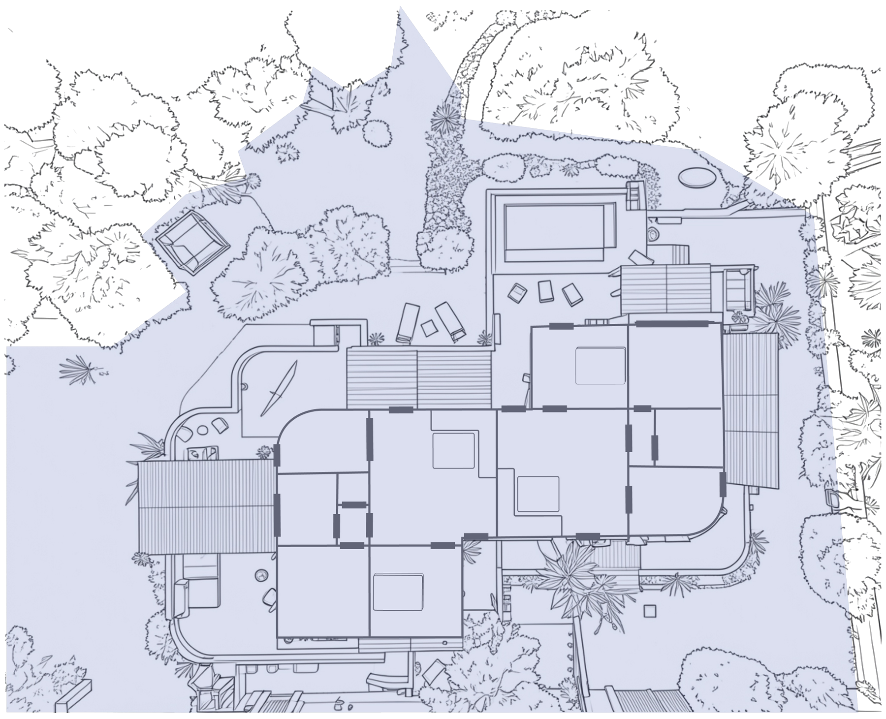 Villa Alba site plan