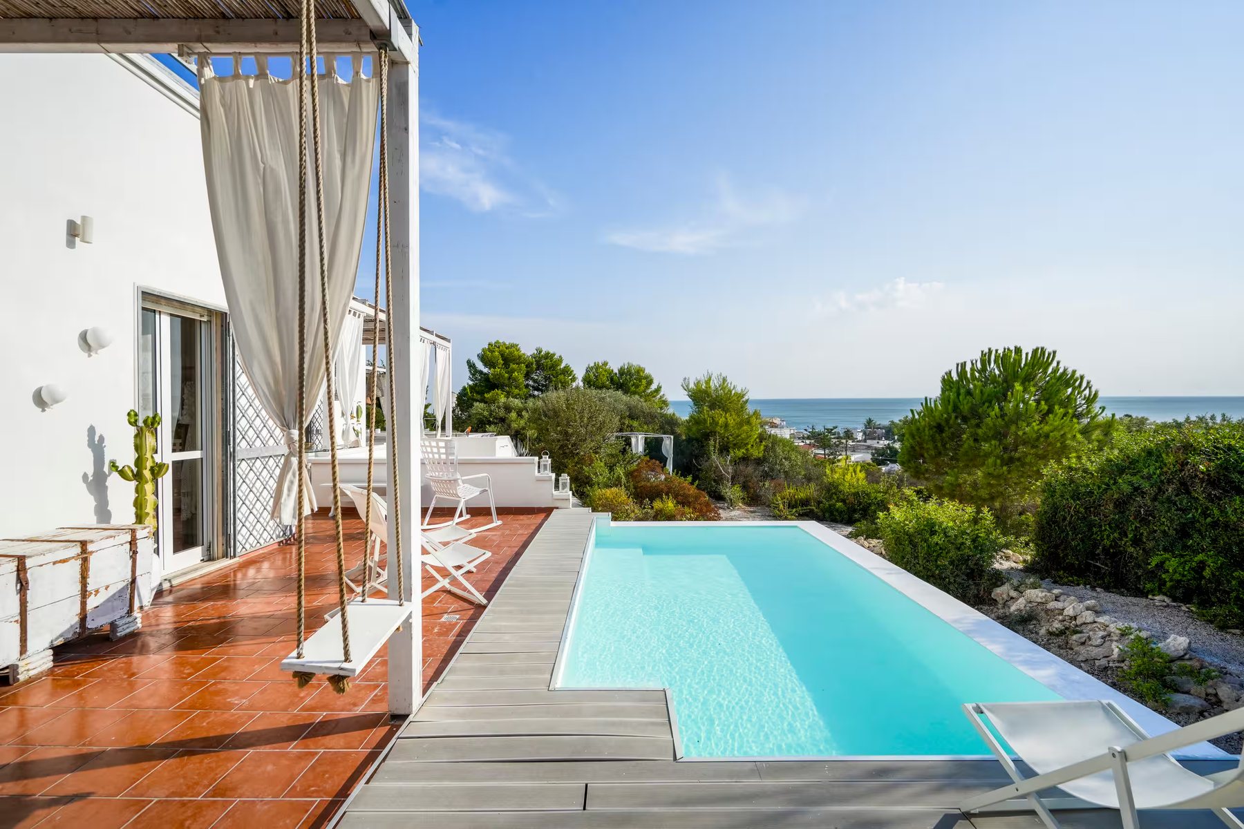 The pool terrace